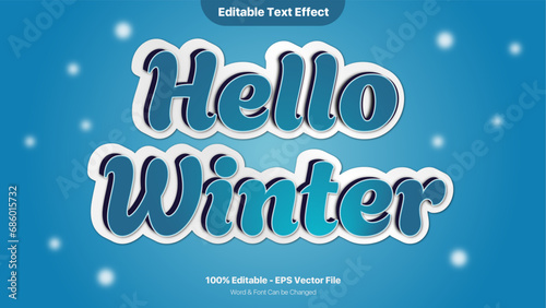 Editable text effect winter is coming vector premium template style