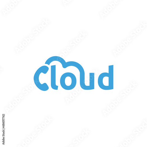 Cloud Phone logo icon vector template.eps