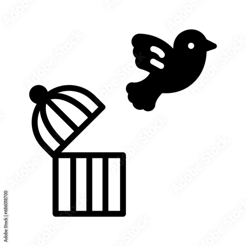 Solid black icon for Escape