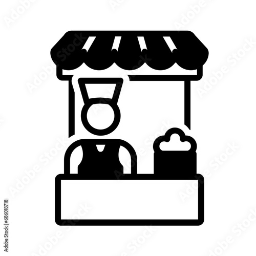 Solid black icon for Vendor