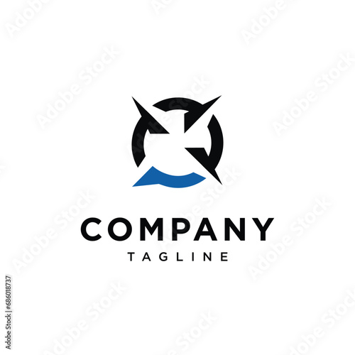 
Compass Chat logo icon vector template.eps