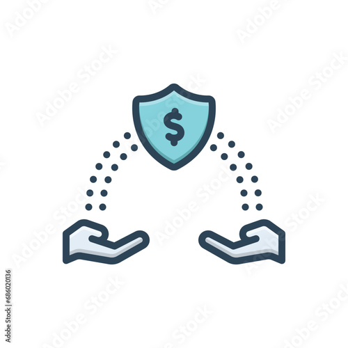 Color illustration icon for beneficiary 