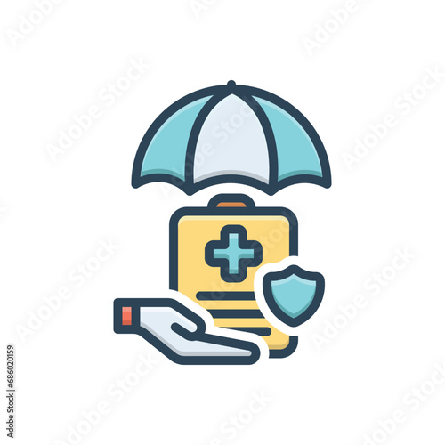 Color illustration icon for insured 
