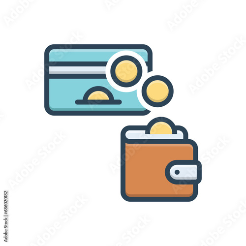 Color illustration icon for reimbursement 
