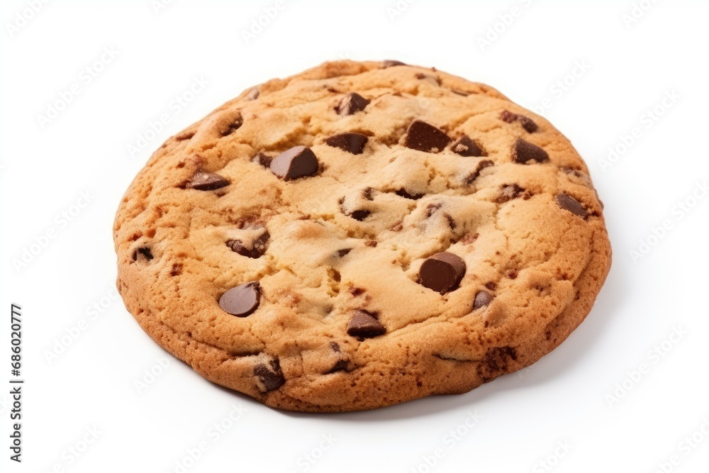 Chocolate chip cookie isolated on white Chocolate chip cookie isolated on white