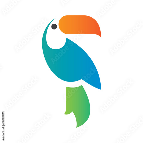 toucan logo vector illustration