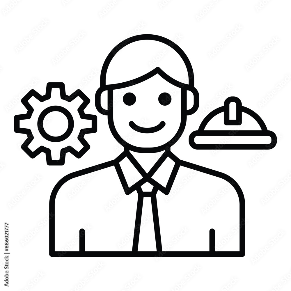 Engineering worker icon vector on trendy design Engineering worker icon vector on trendy design