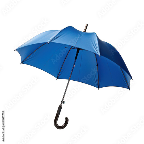 Blue Umbrella Isolated on Transparent or White Background, PNG