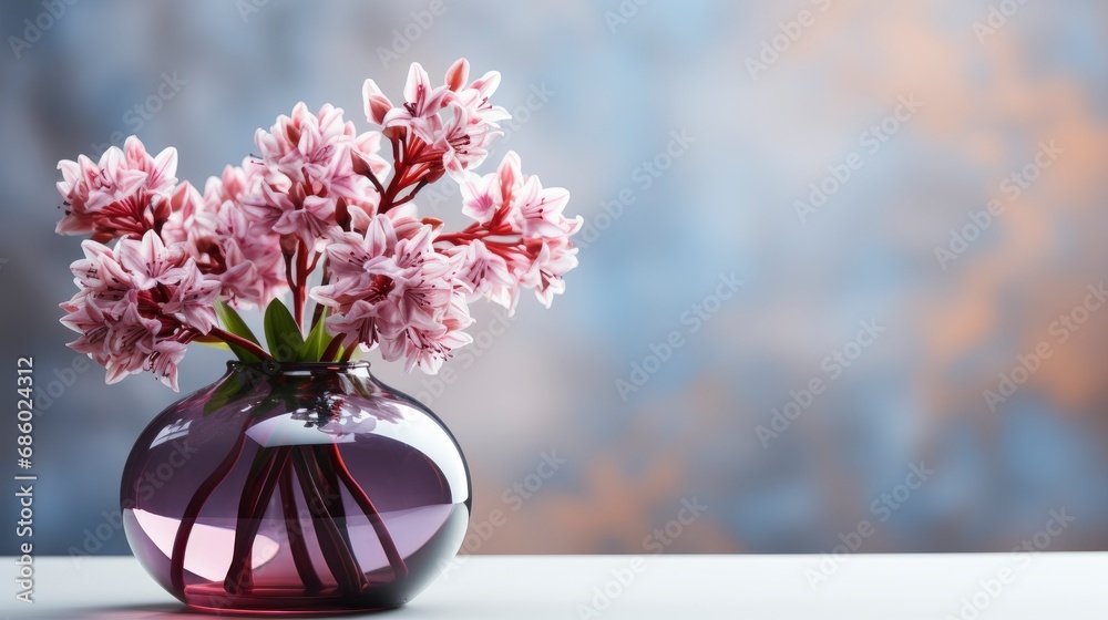 Vase Beautiful Hyacinth Flowers Painted Easter, HD, Background Wallpaper, Desktop Wallpaper 