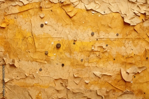 Old papir paper, yellow particels background. photo