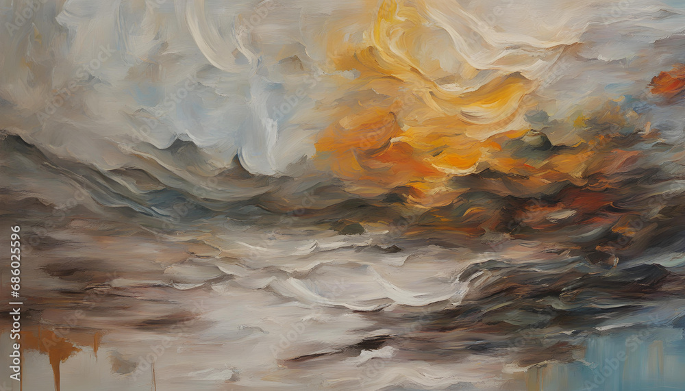 oil painting with brush strokes