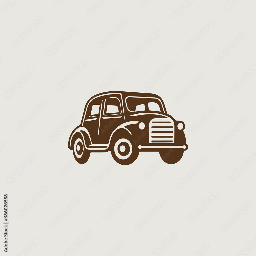 車のシンプルなロゴのベクター画像