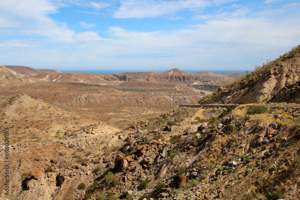 Landscape semi-desert of Baja California Sur, Mexico