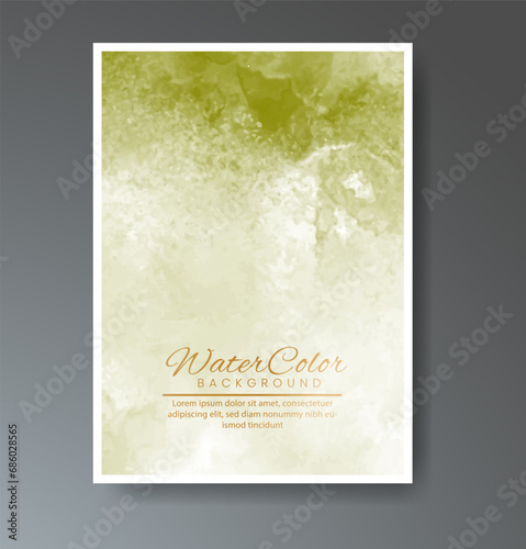 Cover template with watercolor background. Design for your cover  date  postcard  banner  logo.