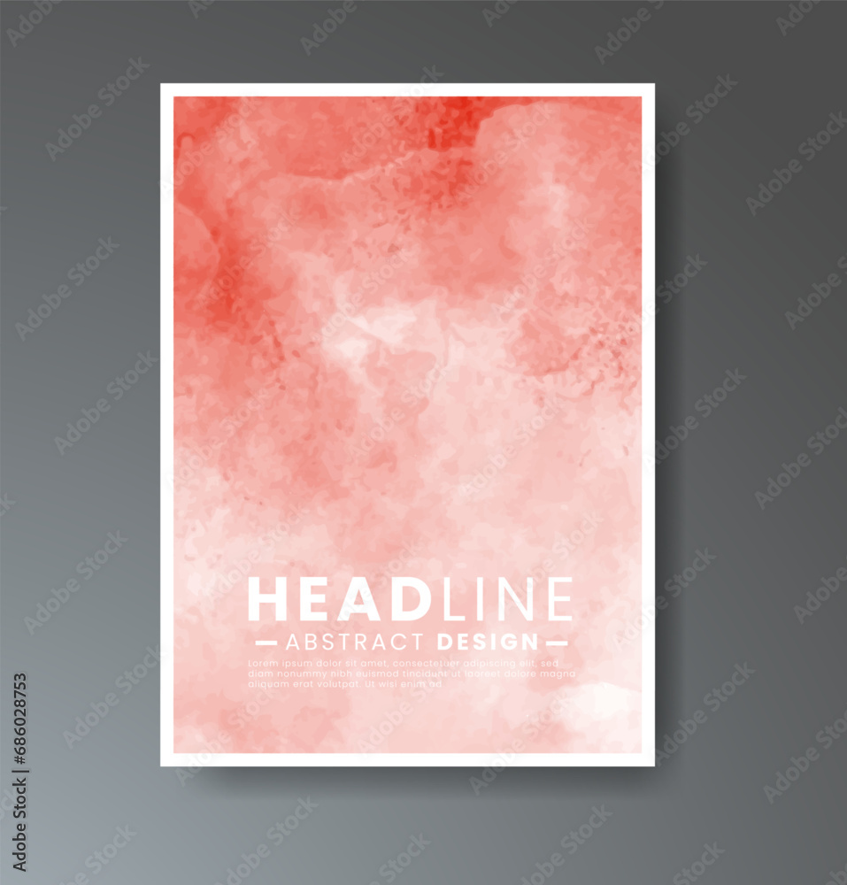 Cover template with watercolor background. Design for your cover, date, postcard, banner, logo.