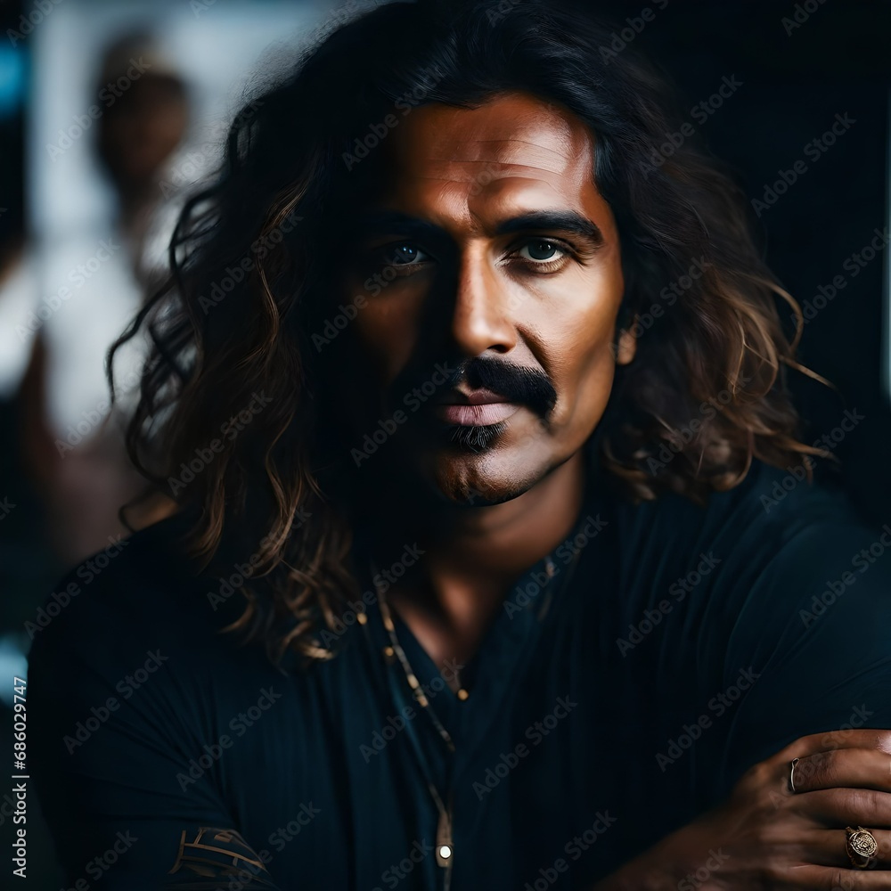Portrait of Aboriginal Australian handsome middle aged professional man Portrait of Aboriginal Australian handsome middle aged professional man
