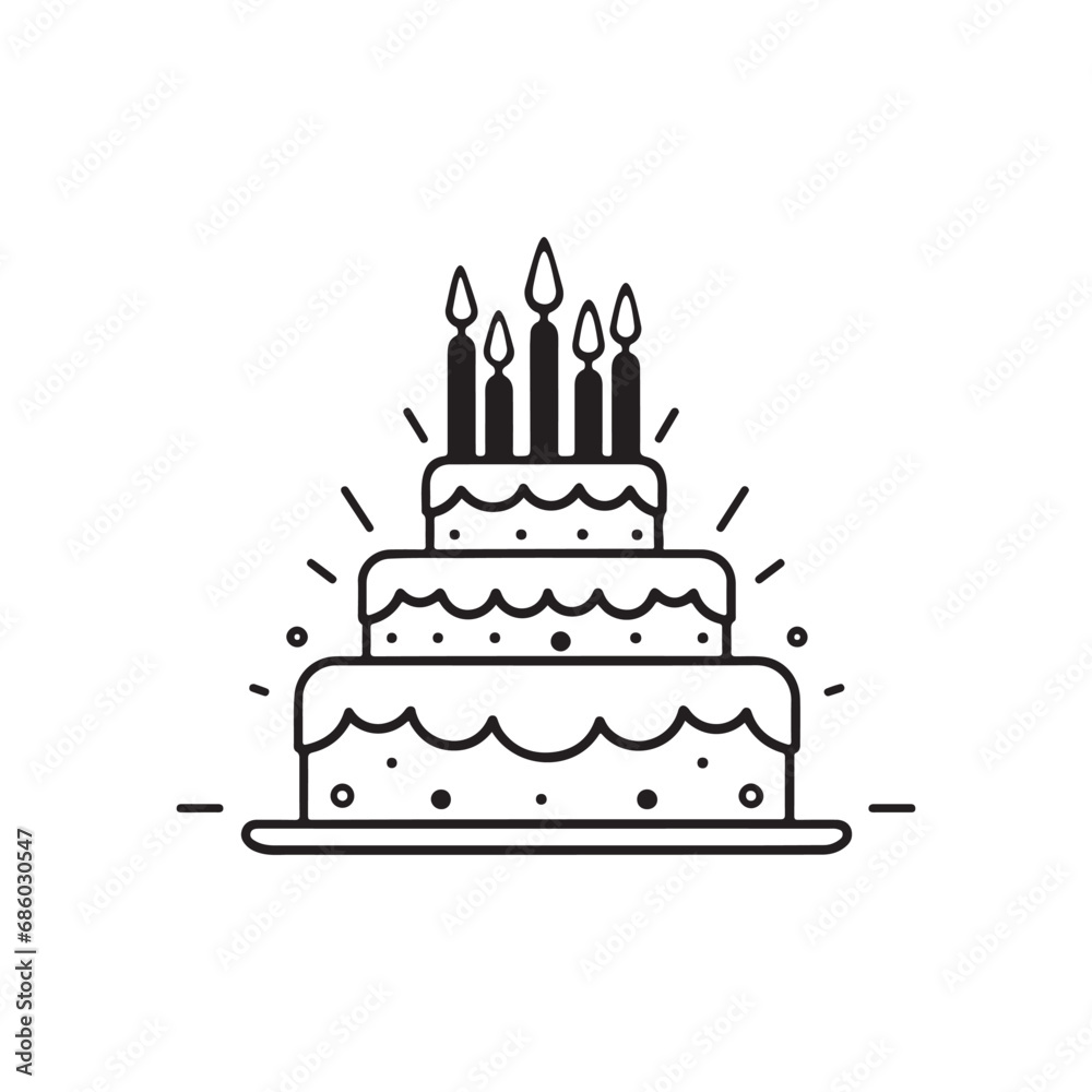 Birthday Cake illustrations