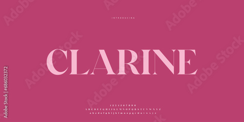 Hand drawn elegant alphabet letters font and number. Classic Lettering Minimal Fashion Designs. Typography modern Sen serif fonts regular decorative vintage concept. vector illustration