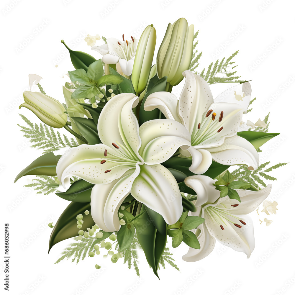 Fototapeta premium bouquet of lilies