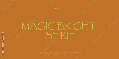 Hand drawn elegant alphabet letters font and number. Classic Lettering Minimal Fashion Designs. Typography modern Sen serif fonts regular decorative vintage concept. vector illustration