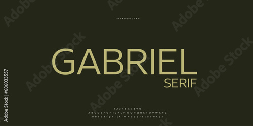 Hand drawn elegant alphabet letters font and number. Classic Lettering Minimal Fashion Designs. Typography modern Sen serif fonts regular decorative vintage concept. vector illustration