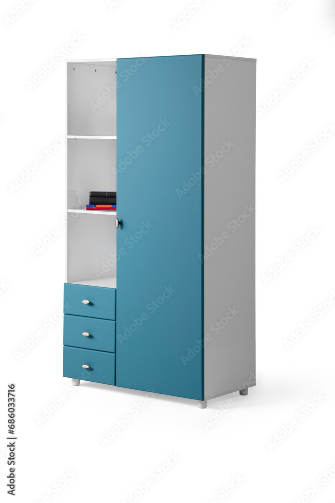 Wooden wardrobe isolated on white background Wooden wardrobe isolated on white background