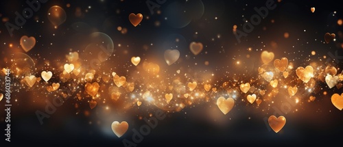 heart shape in banner template, Ai generated 
abstract photo