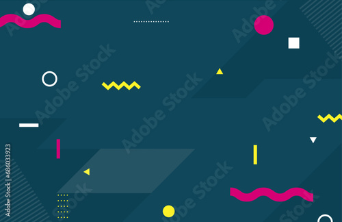 Flat abstract background with geometric shapes