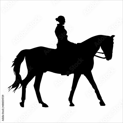 Horsewoman silhouette