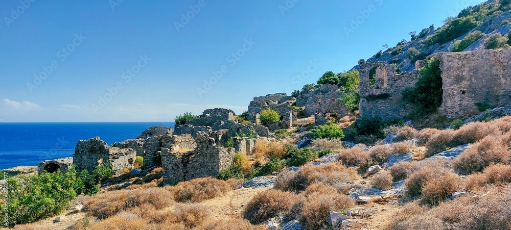 Naklejka premium view of the coast of island
