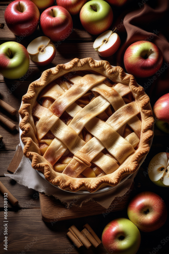 apple pie, generated by artificial intelligence