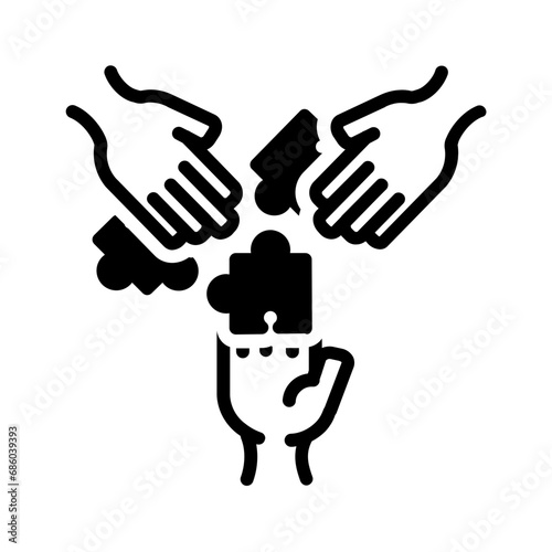 Solid black icon for Inclusion