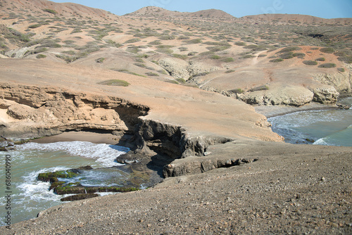 Rocky coast of Cabo de la Vela in La Guajira
