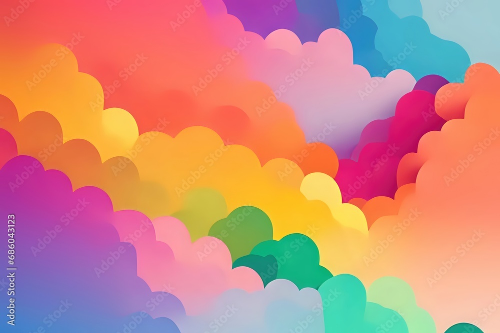 clouds and rainbow, Colorful abstract background modern abstract covers minimal covers design colorful geometric background vector illustration
