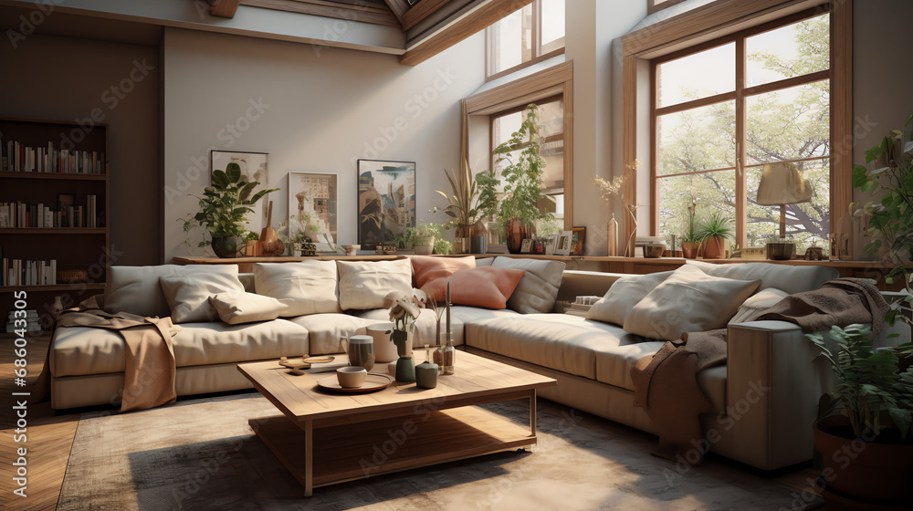 Obraz premium modern living room