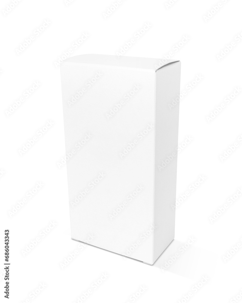 Blank white cardboard paper box for products design mock-up Blank white cardboard paper box for products design mock-up