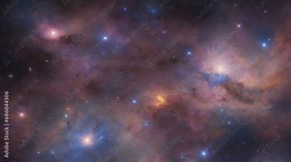 The cosmos filled with countless stars Generative AI