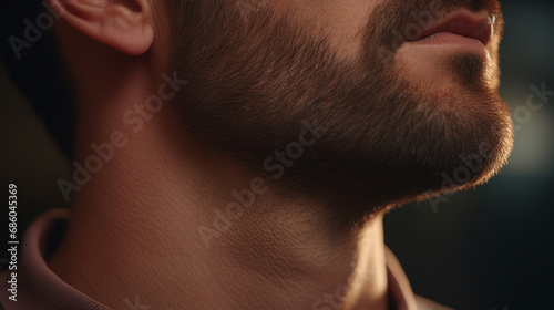 Stylish beard of a man
