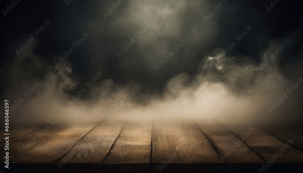Smoke And Mist On Wooden Table - Abstract And Defocused Backdrop Smoke And Mist On Wooden Table - Abstract And Defocused Backdrop