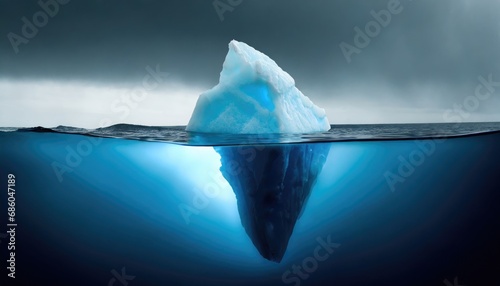 iceberg concept, underwater risk, dark hidden threat or danger concept © Marko