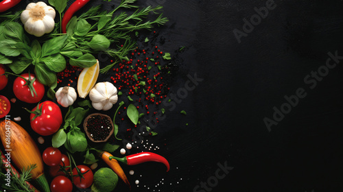 Food background with fresh vegetables
