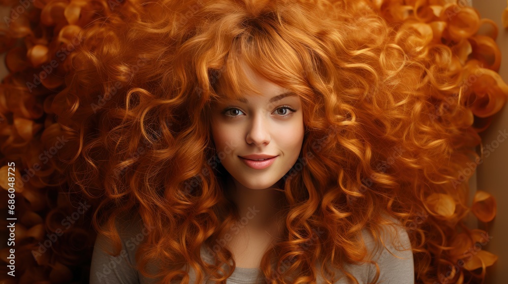 Fototapeta premium Sensual Young Woman Wig Holding Yellow, HD, Background Wallpaper, Desktop Wallpaper 