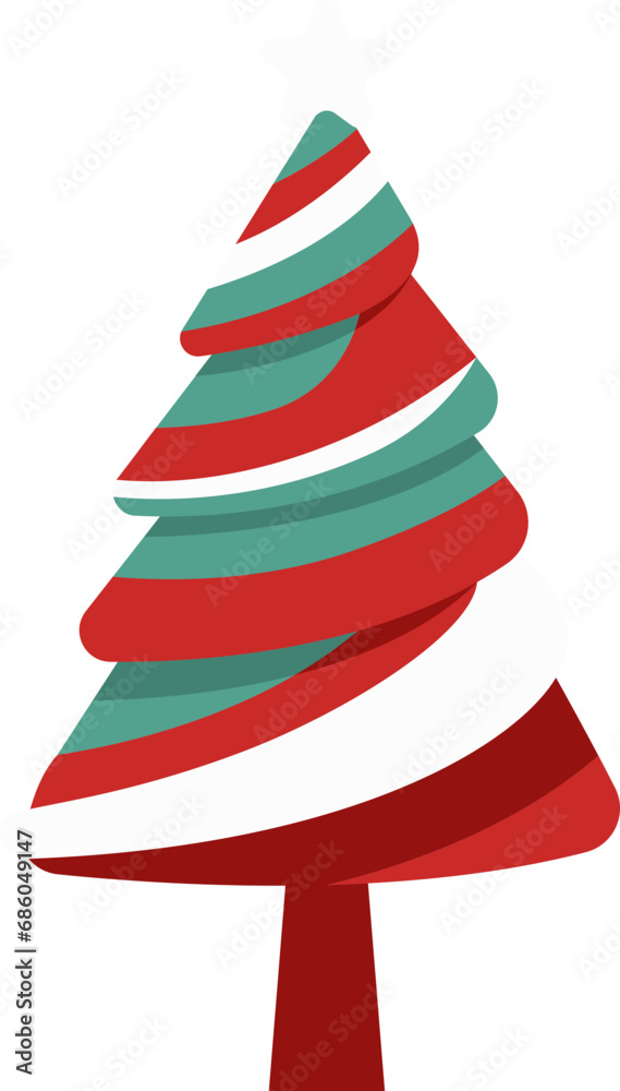 Unique Christmas Tree Illustration Unique Christmas Tree Illustration