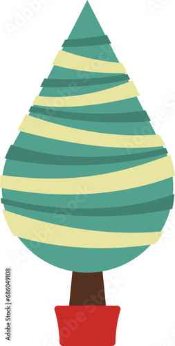 Unique Christmas Tree Illustration