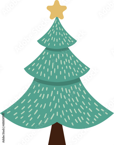 Unique Christmas Tree Illustration