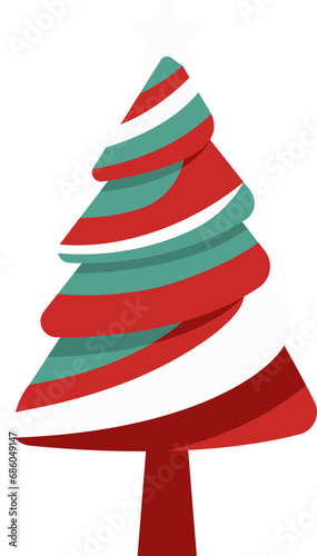 Unique Christmas Tree Illustration