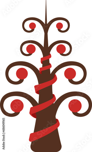 Unique Christmas Tree Illustration