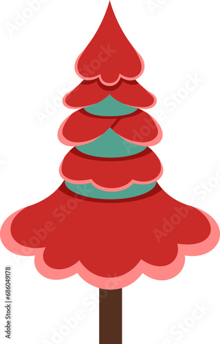 Unique Christmas Tree Illustration