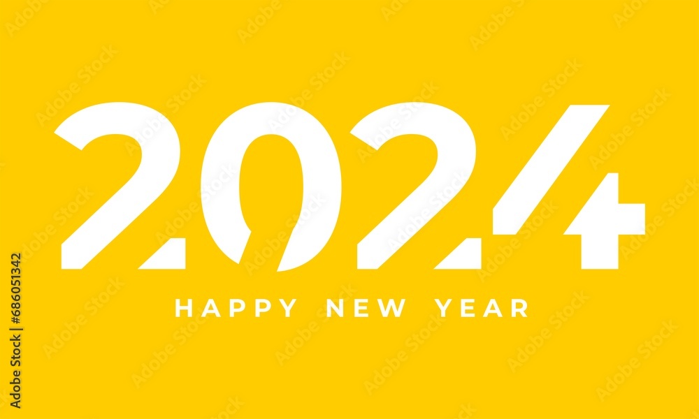 Achievements for the new year 2024 White numbers on yellow background Achievements for the new year 2024 White numbers on yellow background