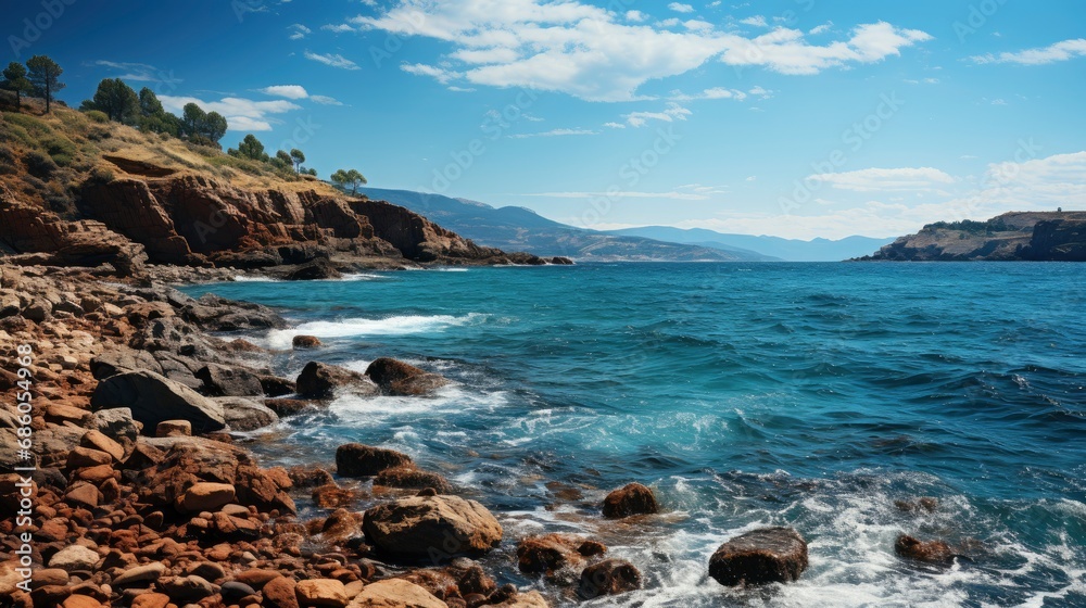 Panoramic View Cliff Sea On Back, HD, Background Wallpaper, Desktop Wallpaper Panoramic View Cliff Sea On Back, HD, Background Wallpaper, Desktop Wallpaper